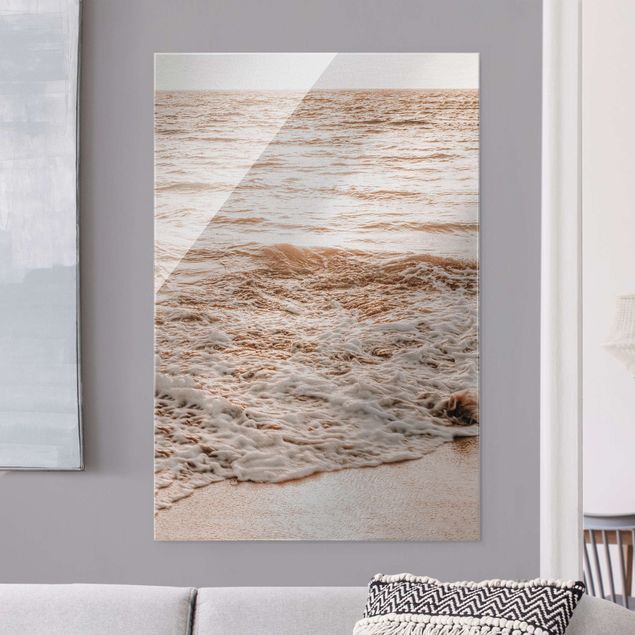 Glass print - Golden Beach