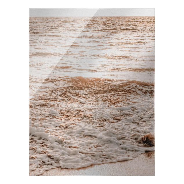 Glass print - Golden Beach - Portrait format