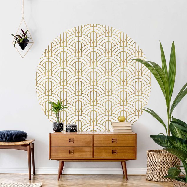 Wallpapers Golden Art Deco Pattern XXL