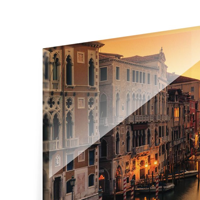 Glass print - Golden Venice - Panorama