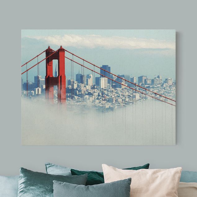 Natural canvas print - Good Morning San Francisco! - Landscape format 4:3