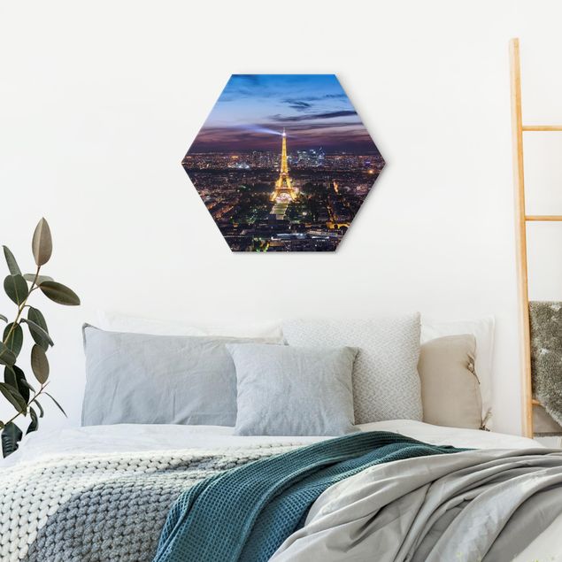 Alu-Dibond hexagon - Good Night Paris