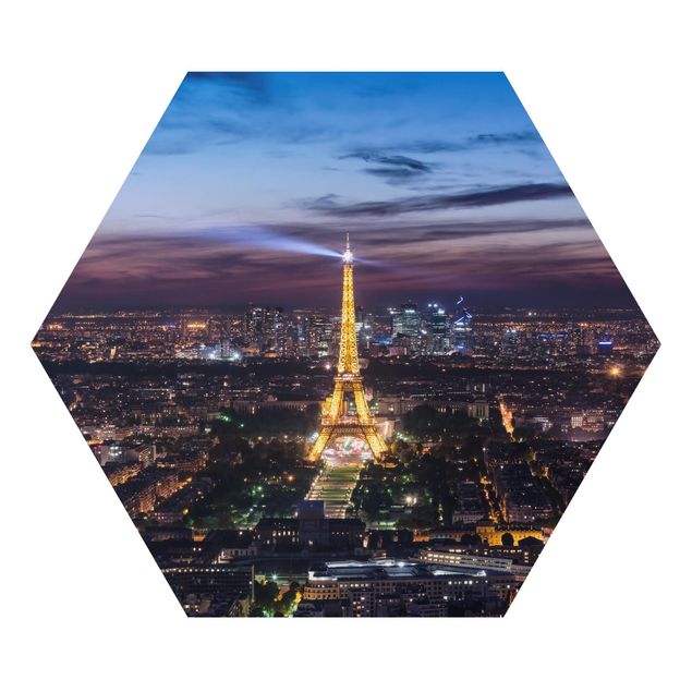 Alu-Dibond hexagon - Good Night Paris