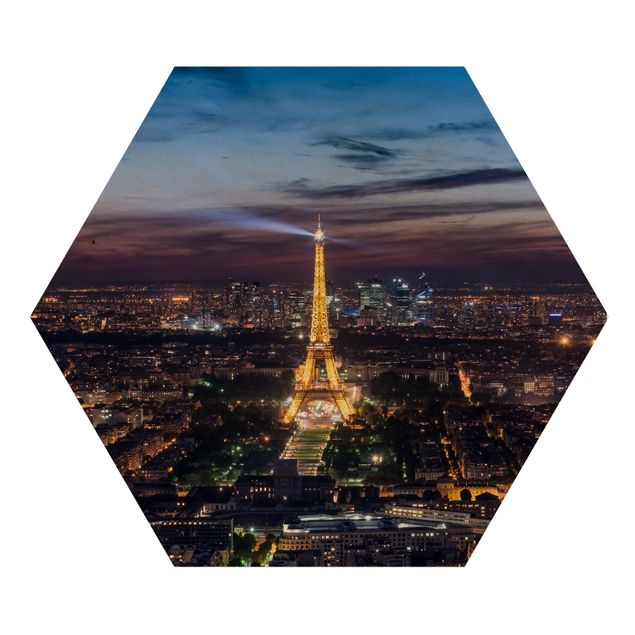 Wooden hexagon - Good Night Paris