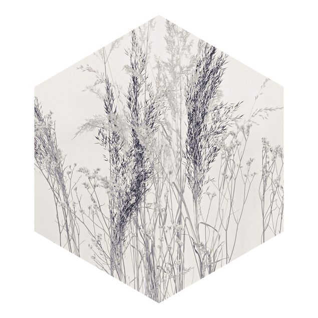 Self-adhesive hexagonal pattern wallpaper - Variations Of Grass