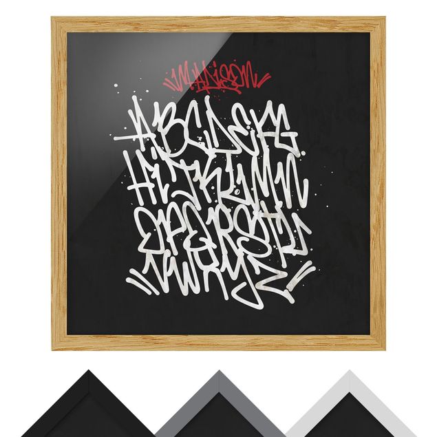 Framed poster|Graffiti Art Alphabet
