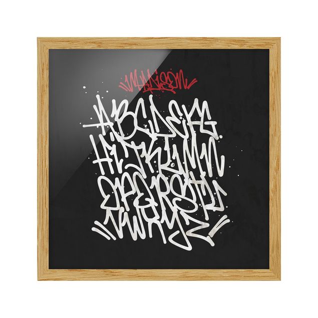 Framed poster|Graffiti Art Alphabet