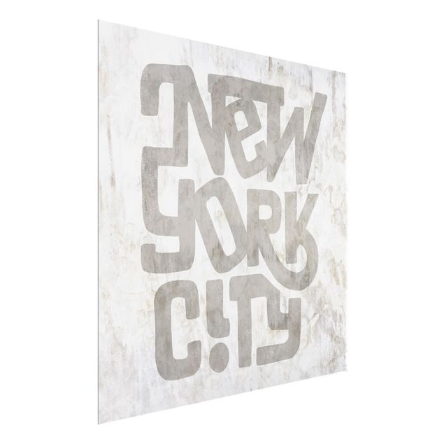 Glass print - Graffiti Art Calligraphy New York City