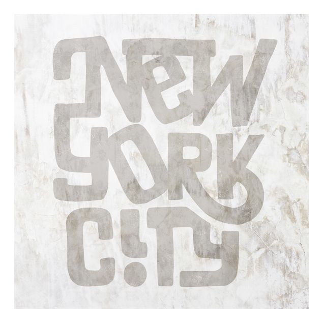 Glass print - Graffiti Art Calligraphy New York City