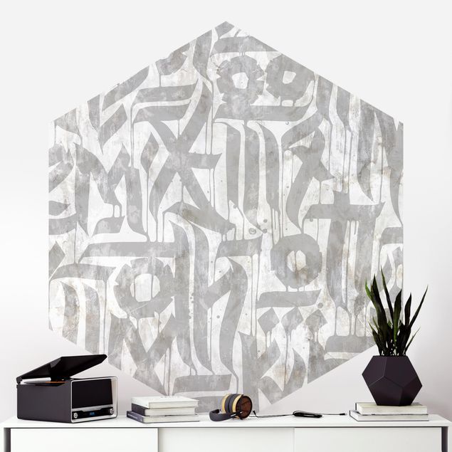 Hexagonal wallpapers Graffiti Art Calligraphy