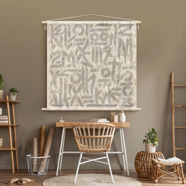extra large tapestry Graffiti Art Calligraphy