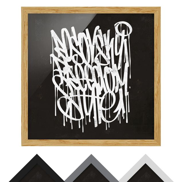 Framed poster|Graffiti Art Freedom Style