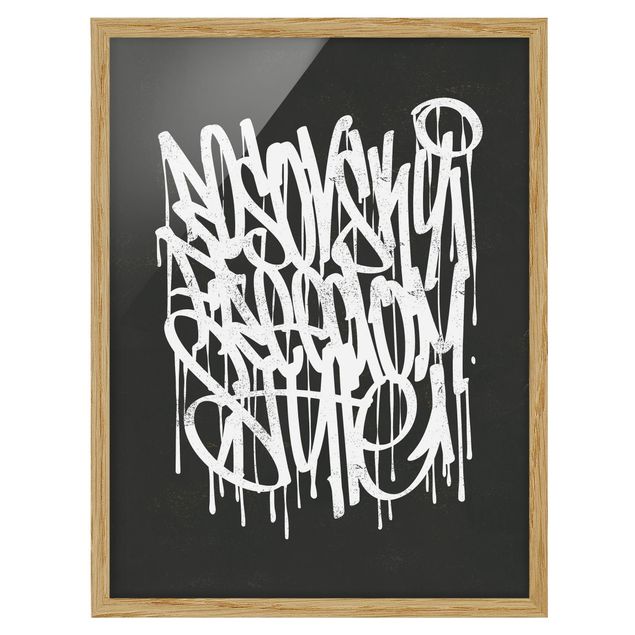 Framed poster|Graffiti Art Freedom Style