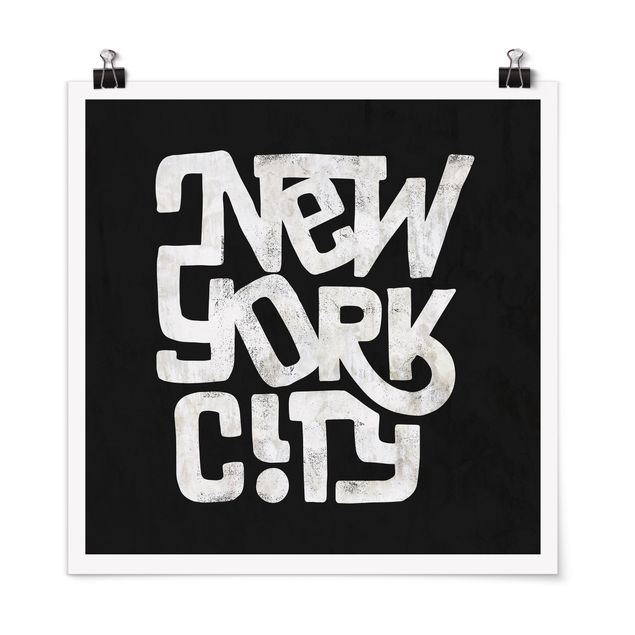 Poster art print - Graffiti Art Calligraphy New York City Black