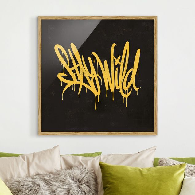 Framed poster|Graffiti Art Stay Wild
