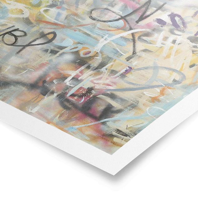 Poster art print - Graffiti Freedom In Pastel