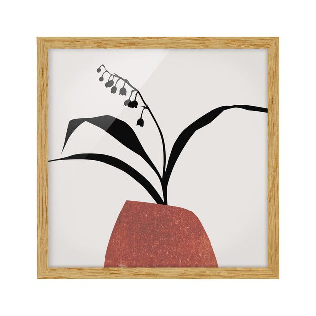 Framed poster - Graphical Plant World - Lily Of The Valley