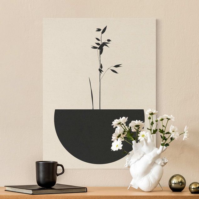 Canvas print gold - Graphical Plant World - Delicate Shoot