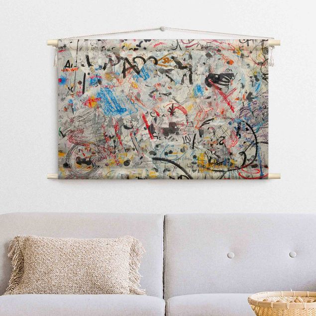 fabric wall hanging Graphic Street Art Collage