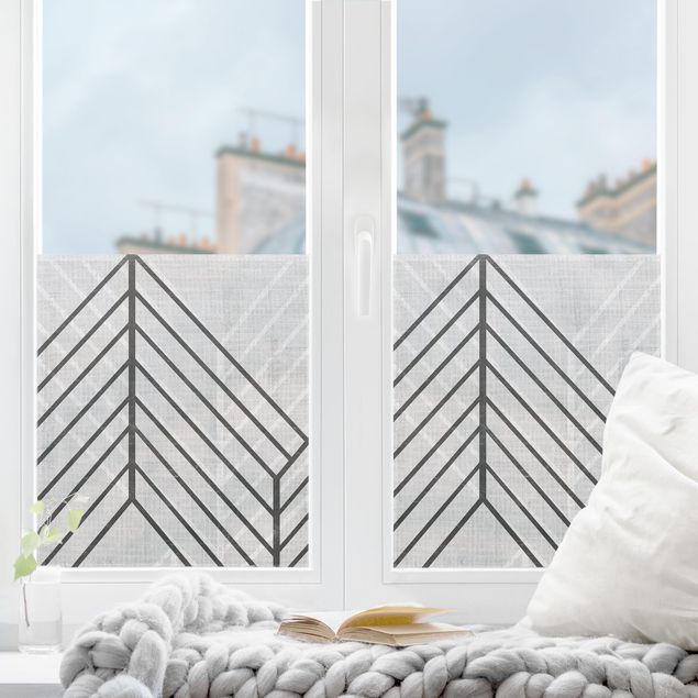 Window decoration - Graphic Grid Pattern