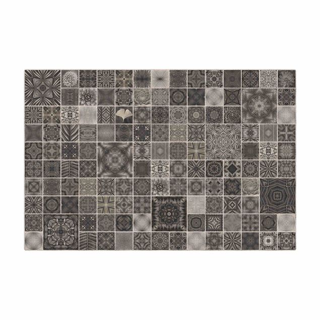 large area rugs Grey Jungle Tiles With Silver Shimmer