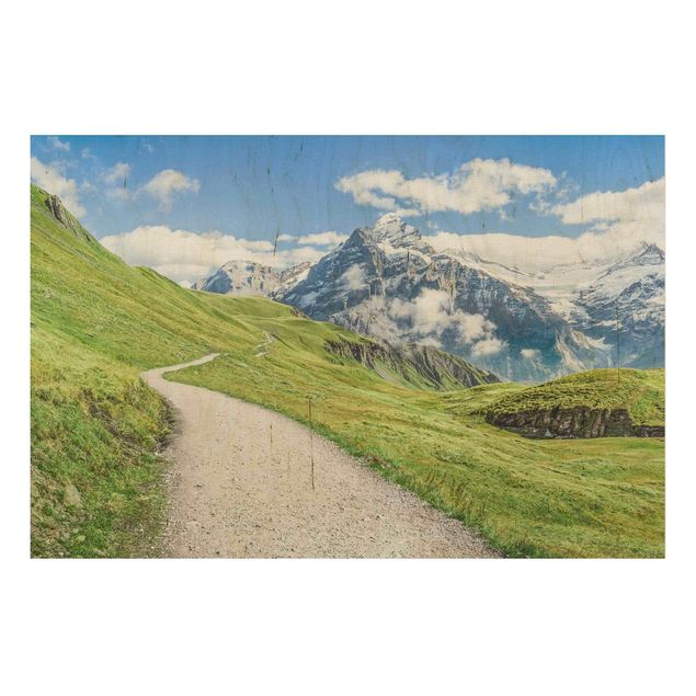 Wood print - Grindelwald Panorama