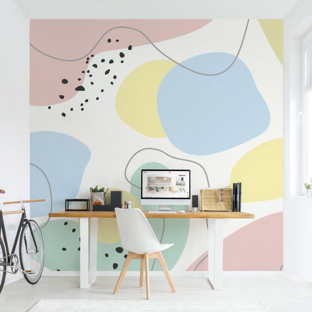 Wallpaper - Large Geometrical Shapes - Pastel