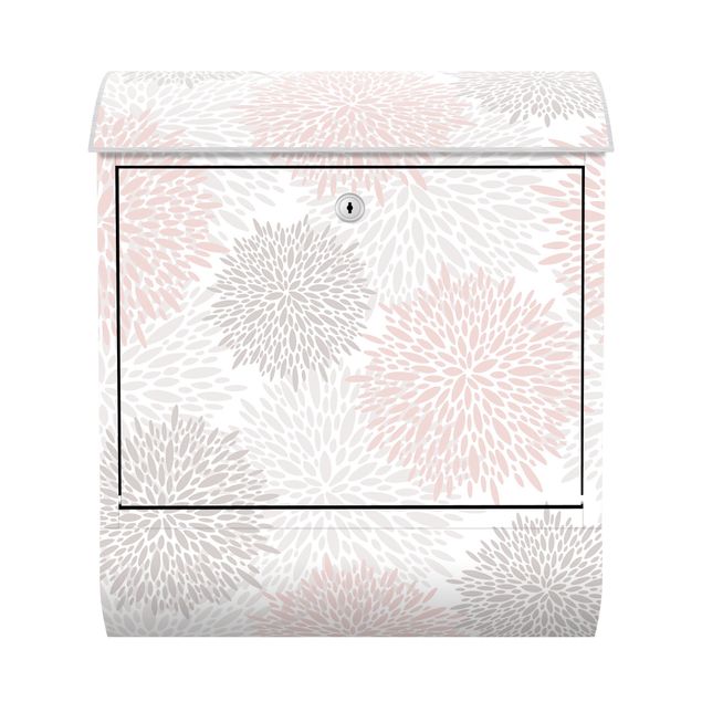 Letterbox - Big Drawn Dandelion In Light Pink
