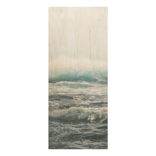 Wood print - Large Wave Hawaii
