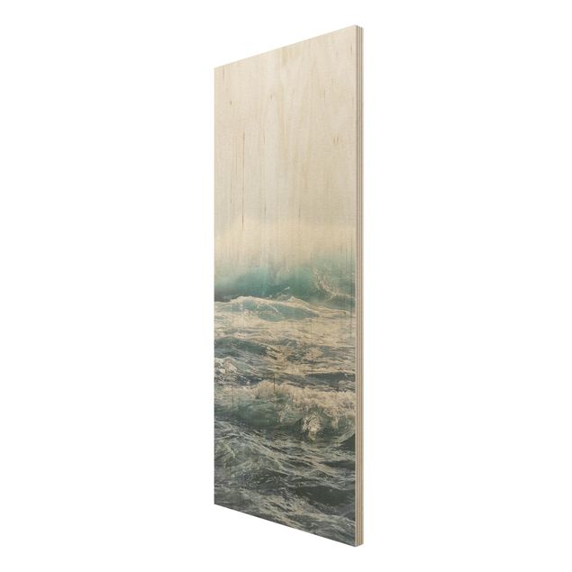 Wood print - Large Wave Hawaii