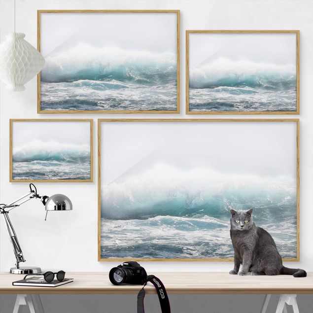 Framed poster - Large Wave Hawaii