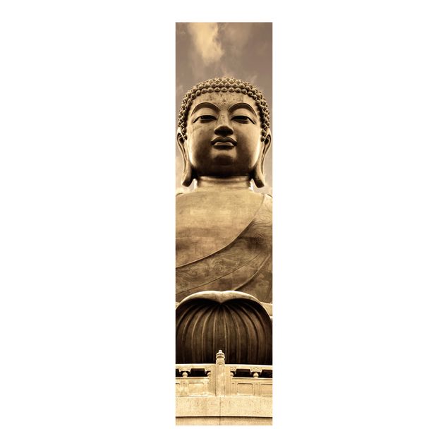 Sliding panel curtains set - Big Buddha Sepia