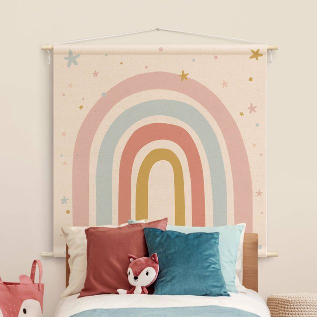 wall hangings Big Rainbow With Stars And Dots