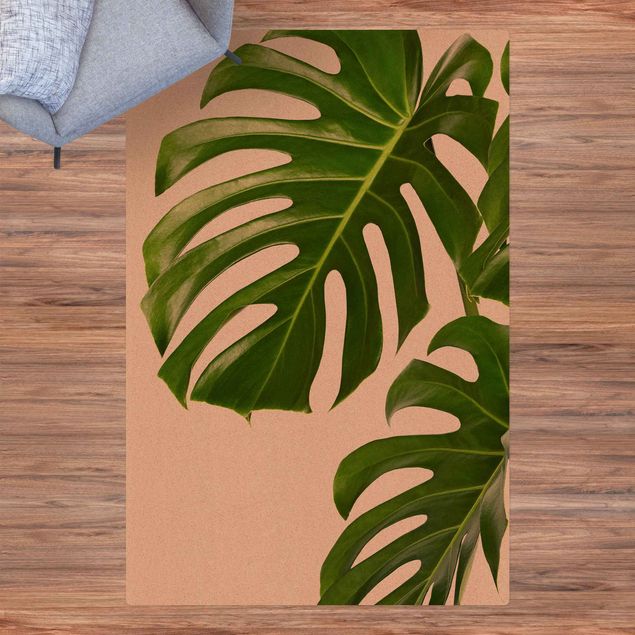 contemporary rugs Green Leaves Monstera