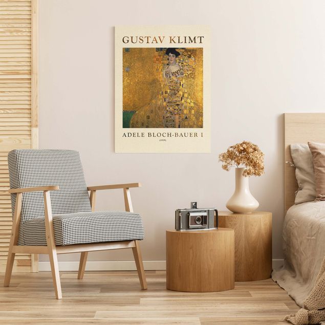 Natural canvas print - Gustav Klimt - Adele Bloch-Bauer I - Museum Edition - Portrait format 3:4