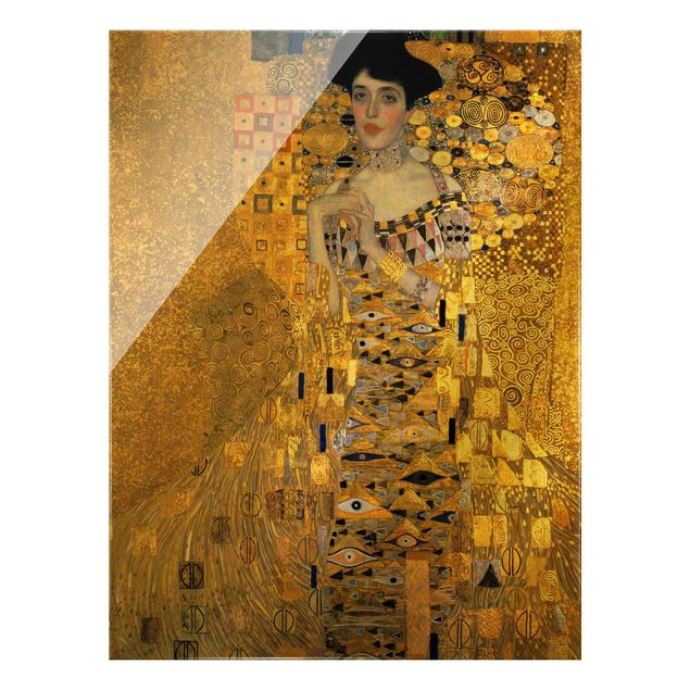 Glass print - Gustav Klimt - Portrait Of Adele Bloch-Bauer I - Portrait format