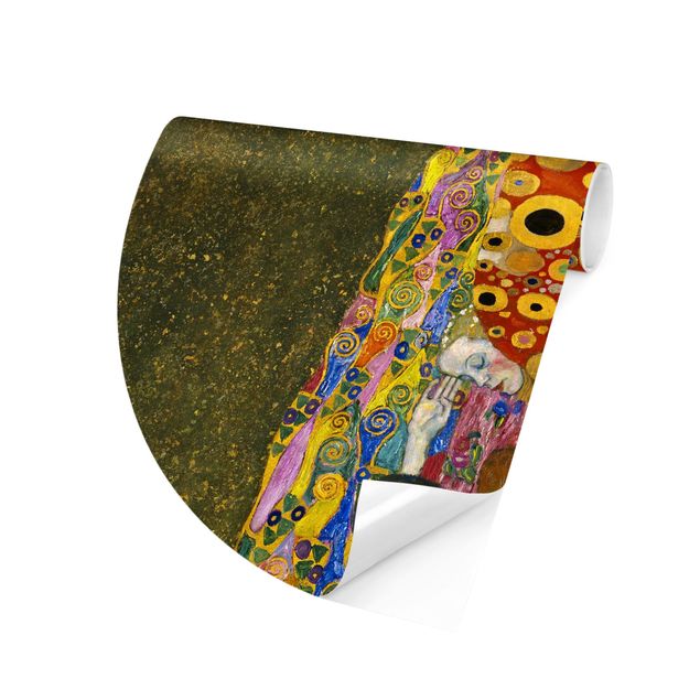 Self-adhesive round wallpaper - Gustav Klimt - Hope II