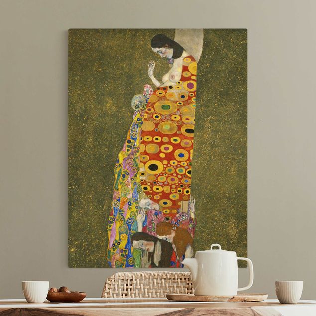 Canvas print gold - Gustav Klimt - Hope II