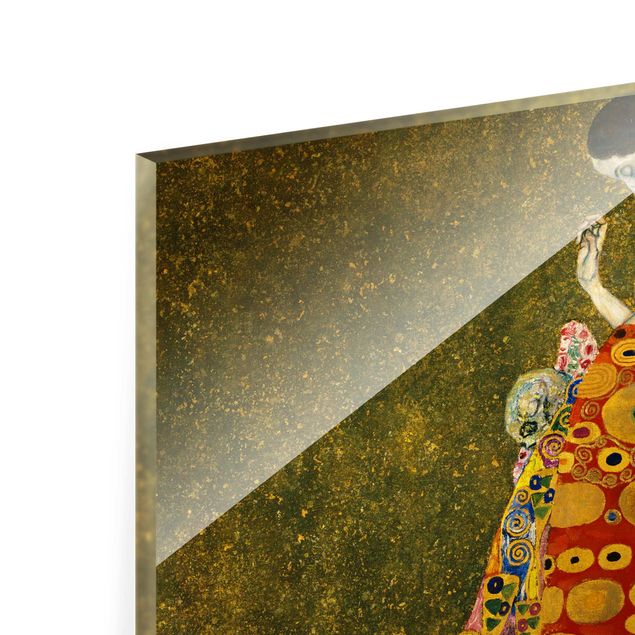 Glasbild - Gustav Klimt - Die Hoffnung II - Quadrat 1:1