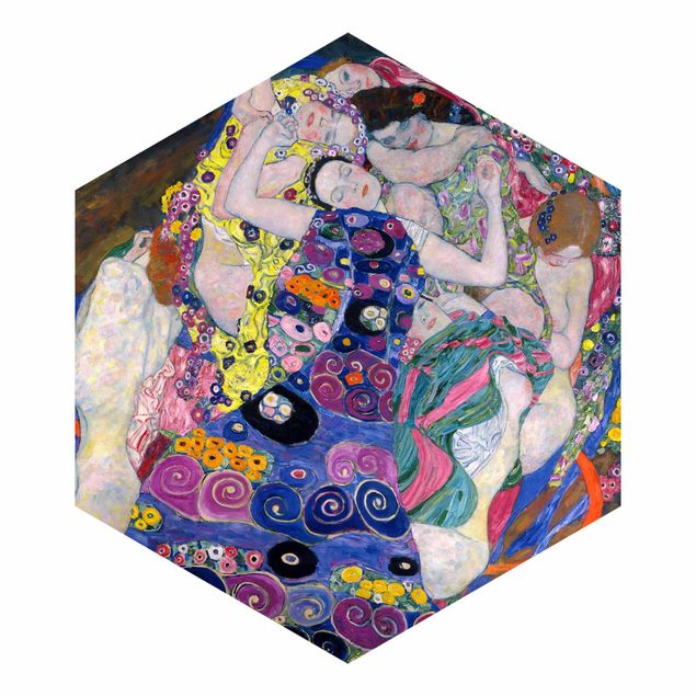 Self-adhesive hexagonal pattern wallpaper - Gustav Klimt - The Virgin