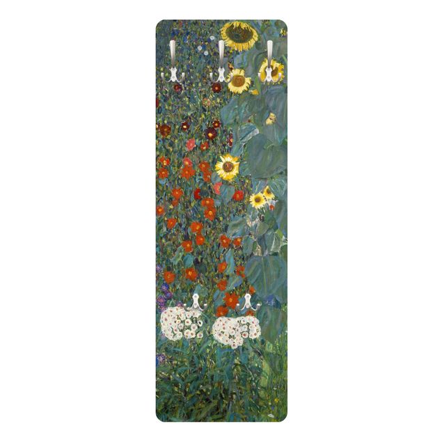 Coat rack modern - Gustav Klimt - Garden Sunflowers