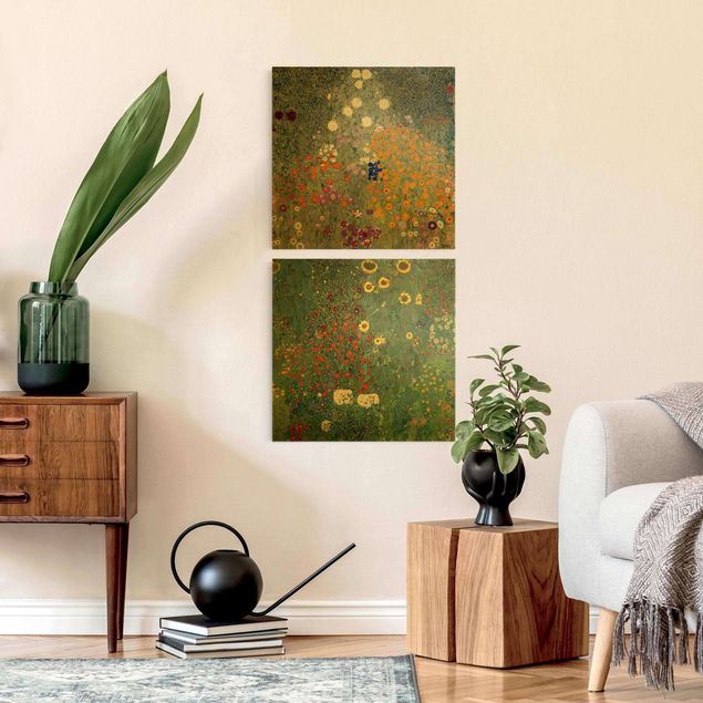 Print on canvas 2 parts - Gustav Klimt - The Green Garden