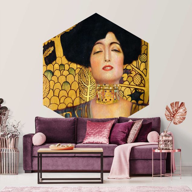 Self-adhesive hexagonal pattern wallpaper - Gustav Klimt - Judith I