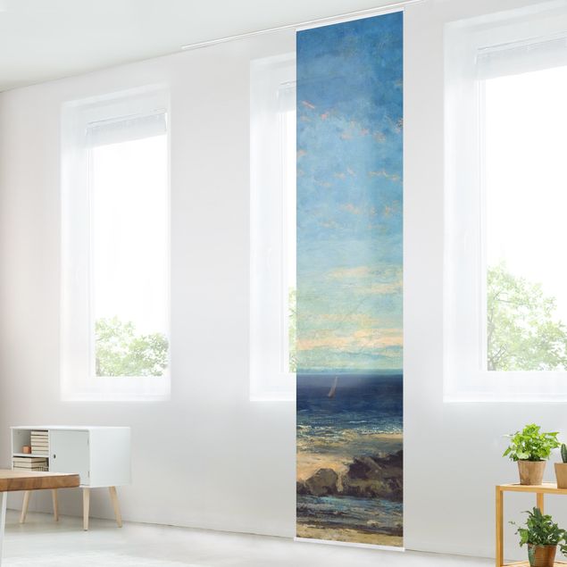 Sliding panel curtains set - Gustave Courbet - The Sea - Blue Sea, Blue Sky