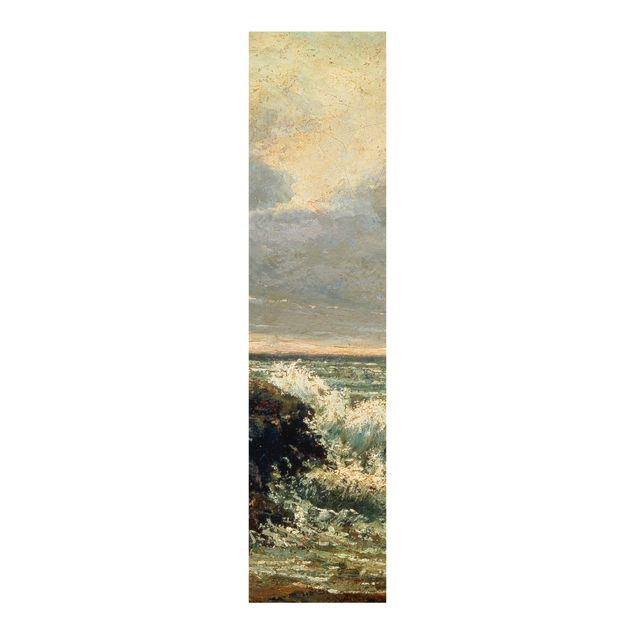 Sliding panel curtains set - Gustave Courbet - The wave