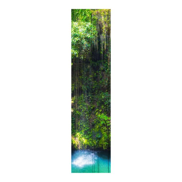 Sliding panel curtains set - Hanging Roots Of Ik-Kil Cenote