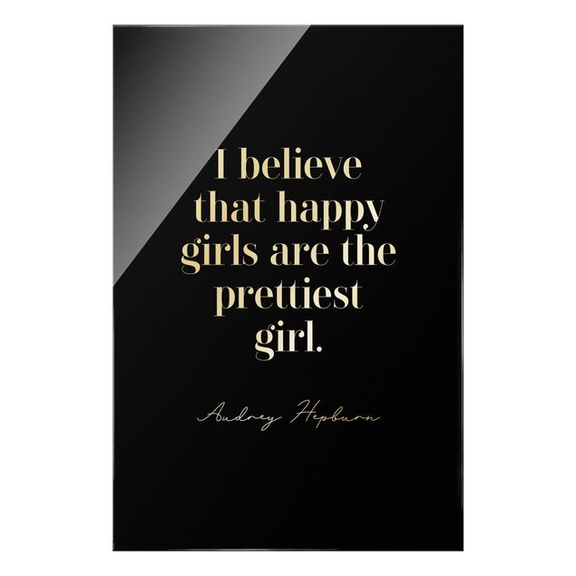 Glass print - Happy Girls - Portrait format