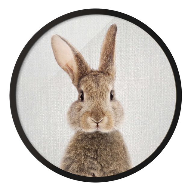 Circular framed print - Hare Hilbert
