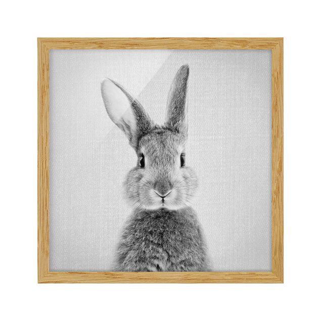 Framed poster - Hare Hilbert Black And White