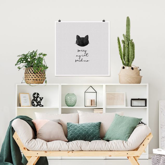 Poster - Pet Quote Sorry My Cat Said No